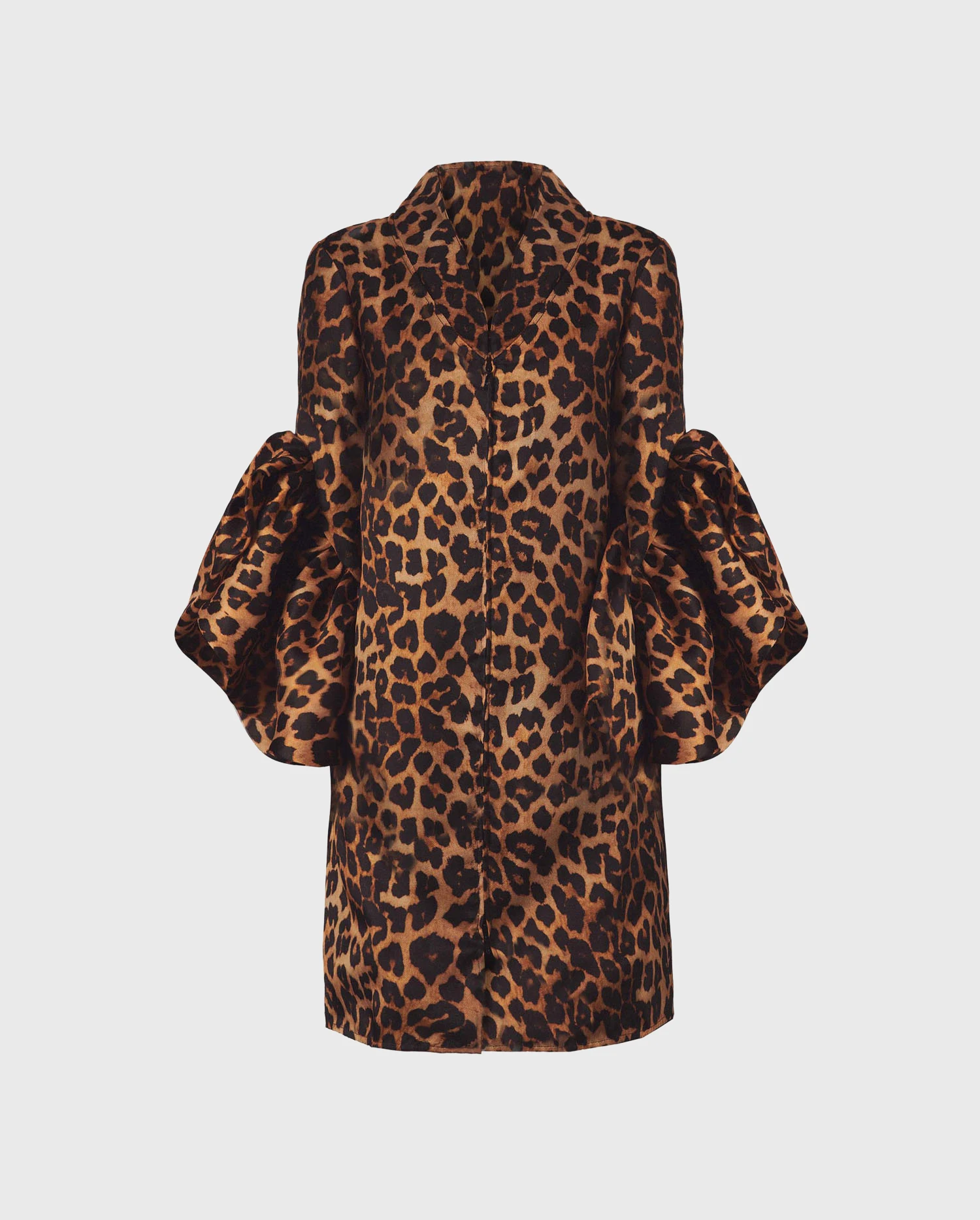 Explore the LELIADE cheetah print jacket with statement tulip sleeves from ANNE FONTAINE