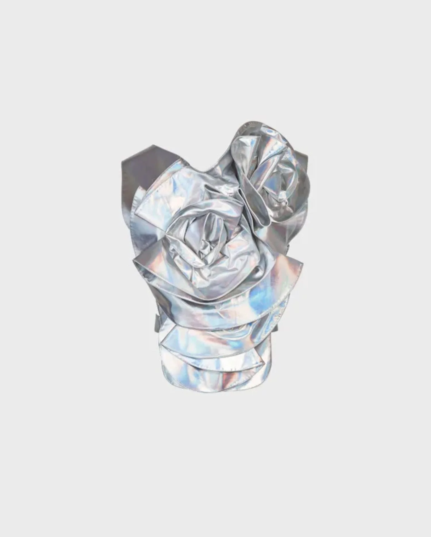 Discover the Madoura Iridescent Metallic Shirtfront With Large Flower by designer ANNE FONTAINE