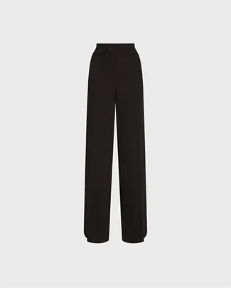 The black wide leg ARGAN crepe pants are the perfect addition to your wardrobe.