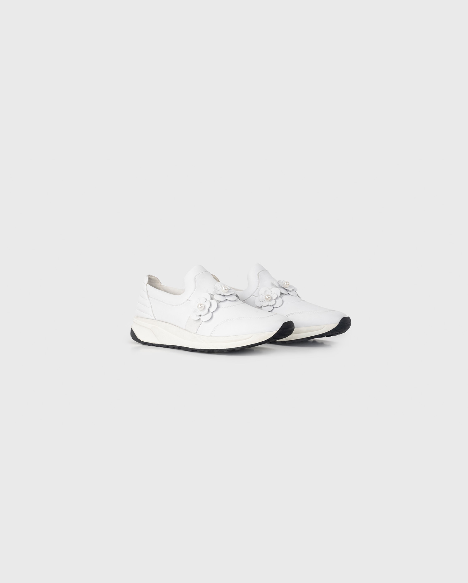 Shop the White Owell Slip on Sneaker With Floral Details from designer Anne Fontaine