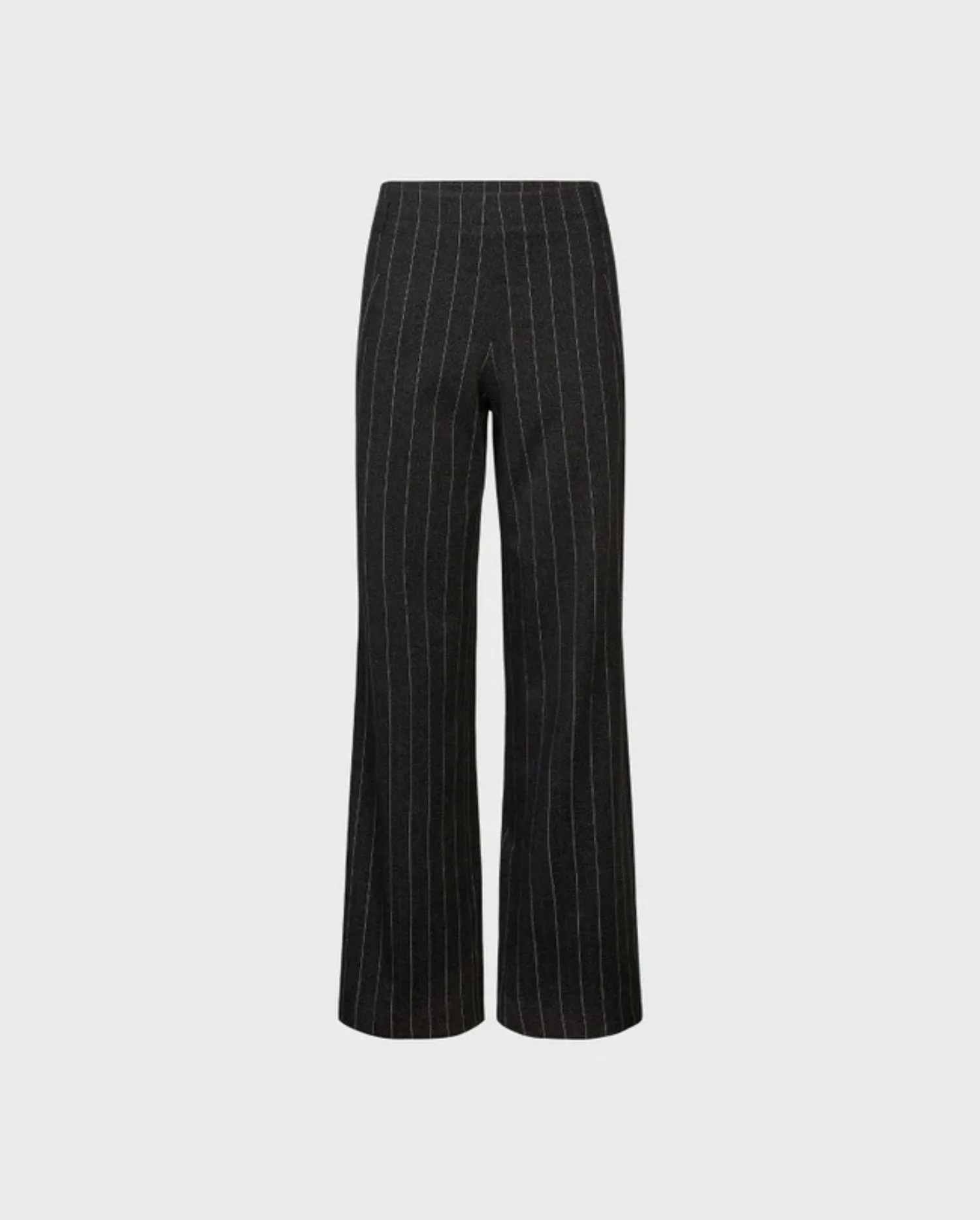 Discover the Princeton Dark Grey Wide Leg Pant With White Pinstripes by designer ANNE FONTAINE.