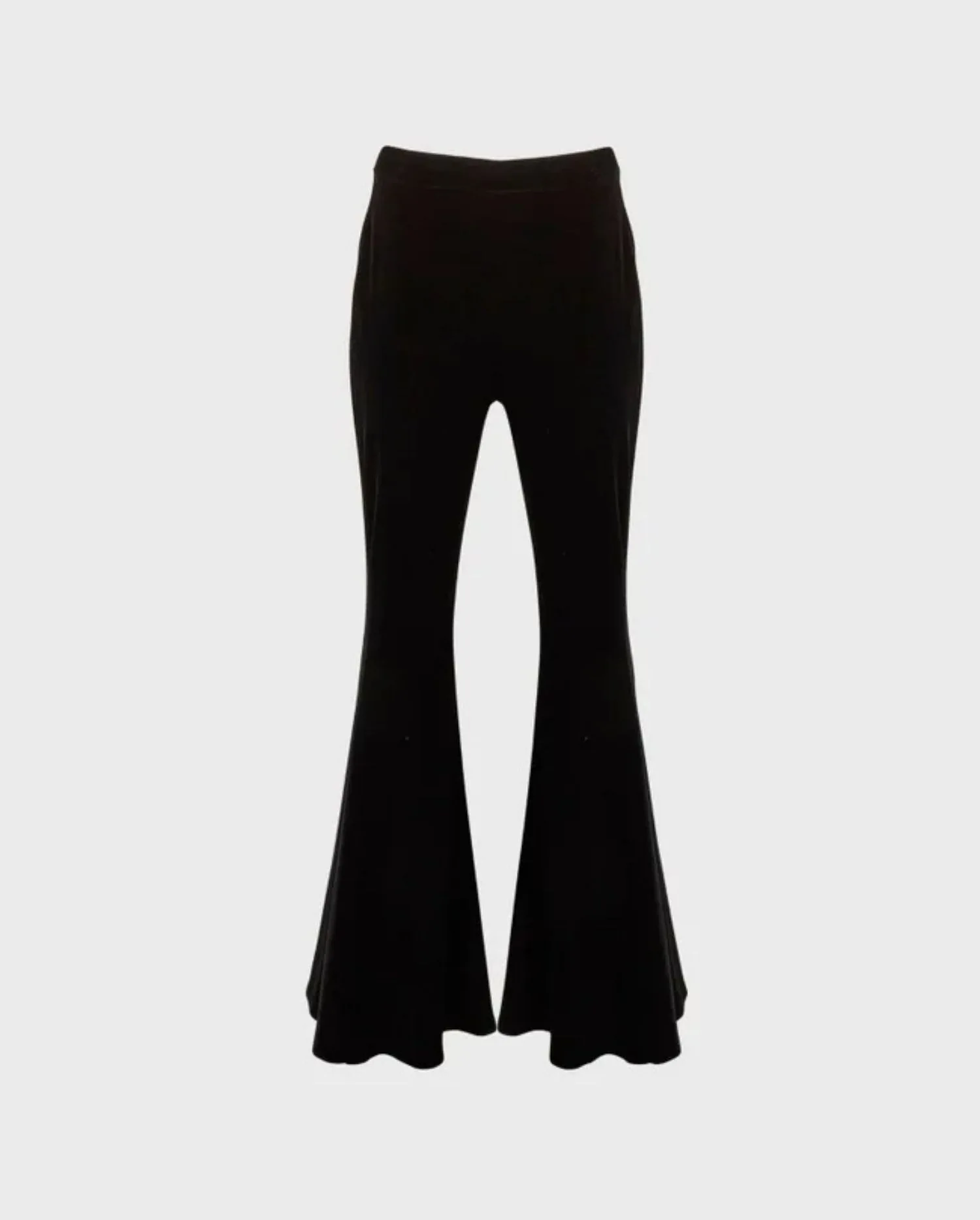 Discover the Vic Black Velvet Pants for Women With Elastic Waist and Flowing Leg by designer ANNE FONTAINE