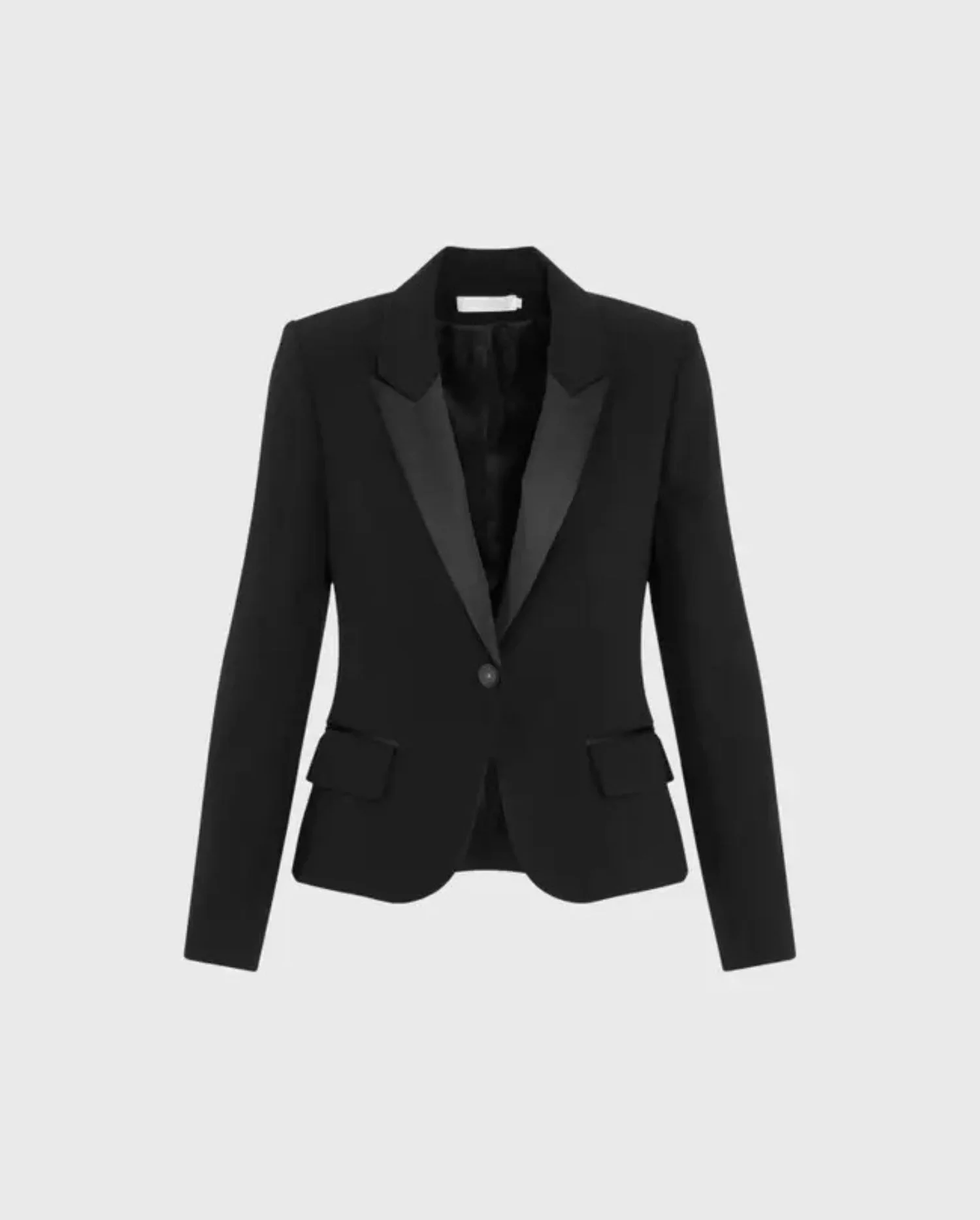 Discover the SMART Black Tailored Single Button Tuxedo Jacket by designer ANNE FONTAINE.