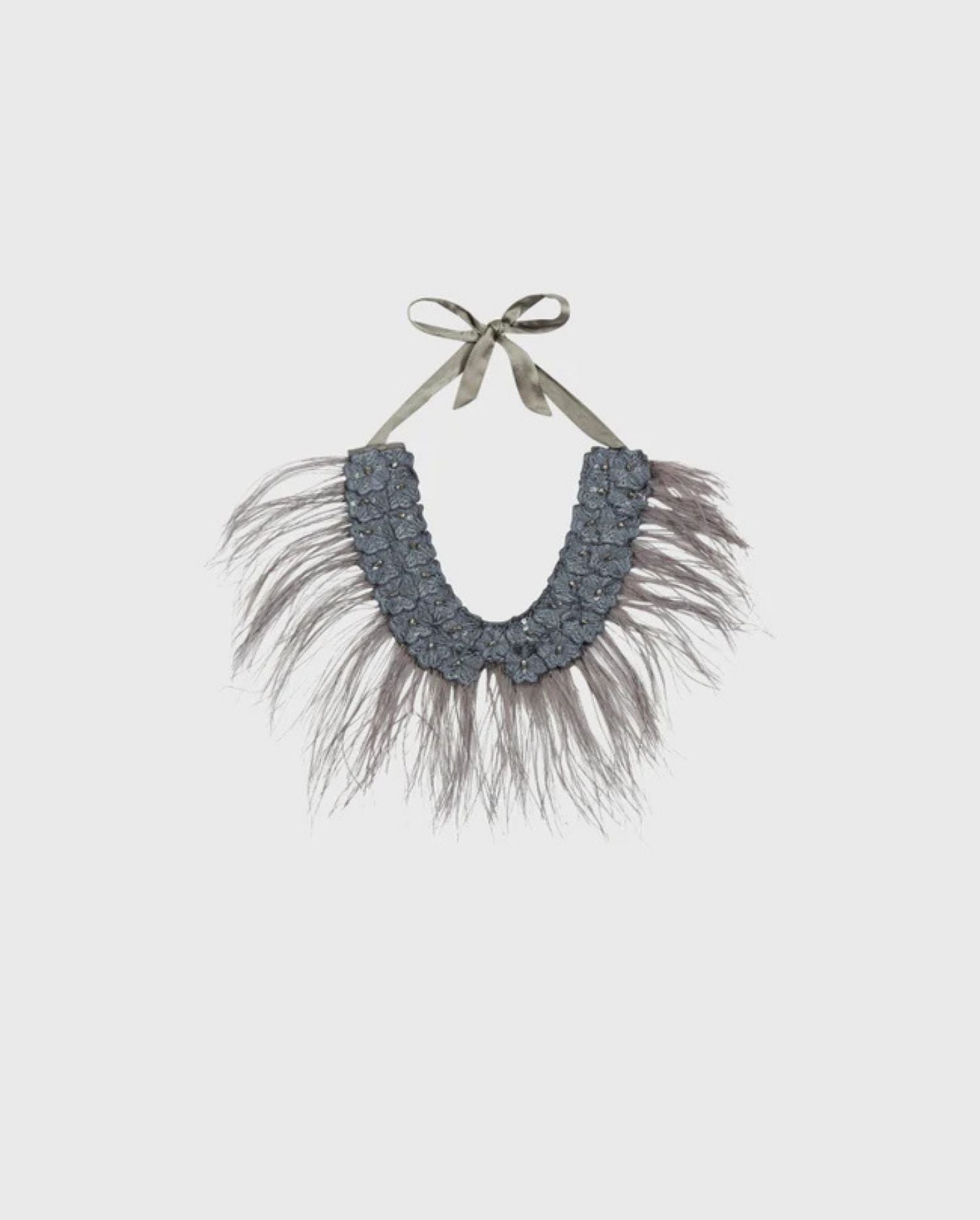 Discover the Al Grey Ostrich Feather Collar by designer ANNE FONTAINE