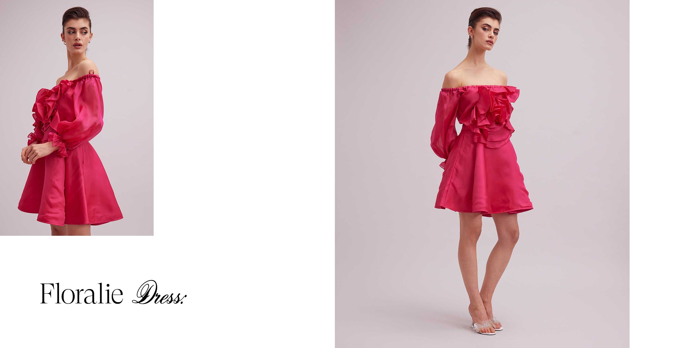 Discover the FLORALIE dress in fuchsia from designer ANNE FONTAINE