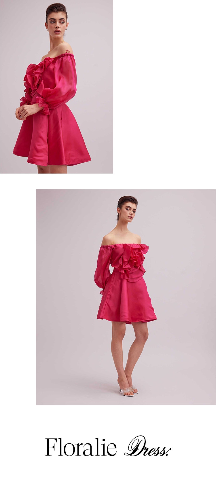 Discover the FLORALIE dress in fuchsia from designer ANNE FONTAINE