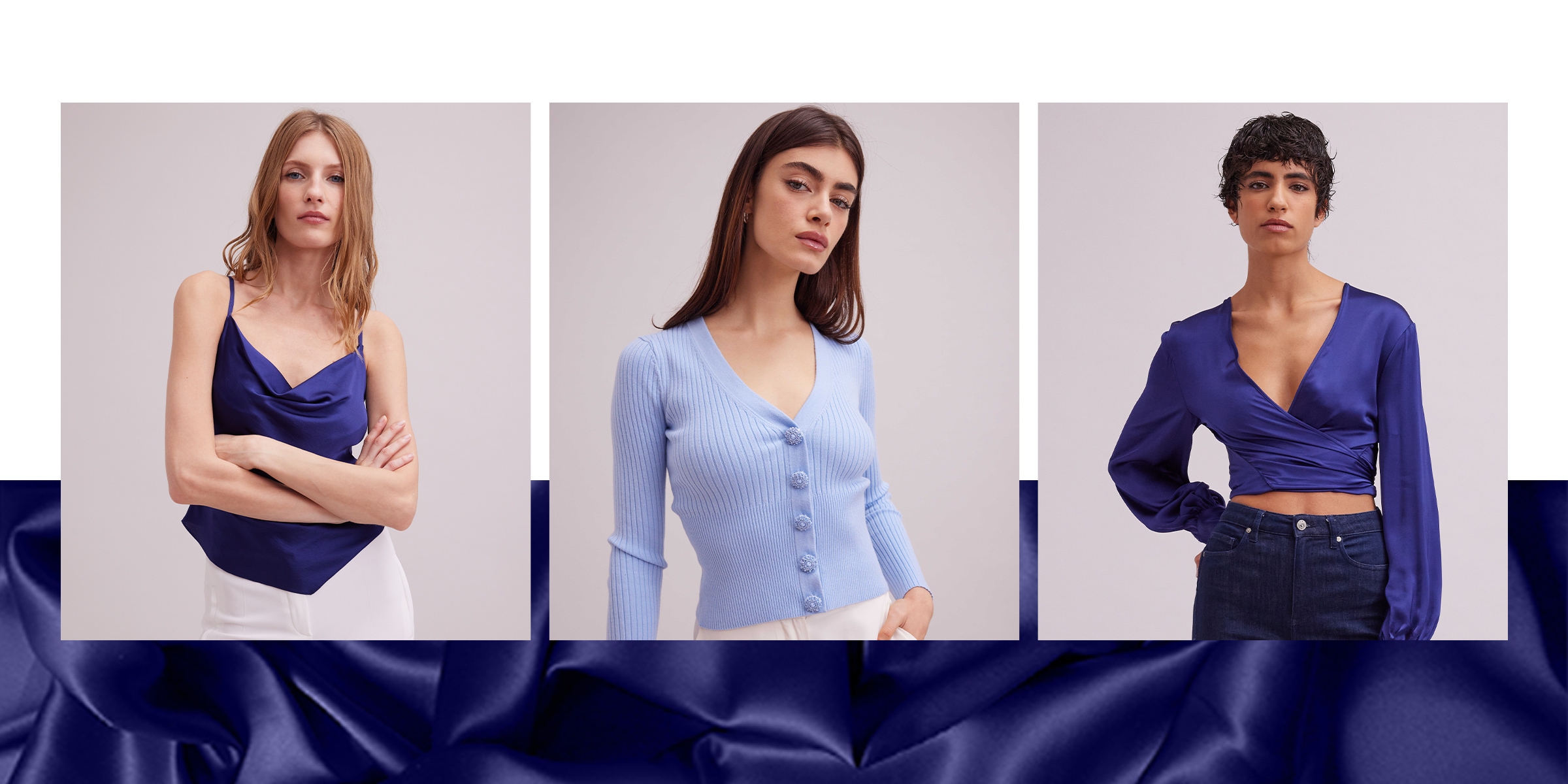 Discover our new collection of blue silhouettes, inspired by the calming color’s soothing properties - full of fresh and refined Spring Summer styles.