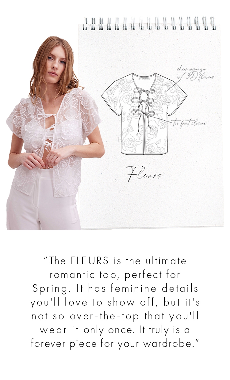 Discover the FLEURS White Sheer Open-Front Blouse With 3D Floral Rosettes from ANNE FONTAINE