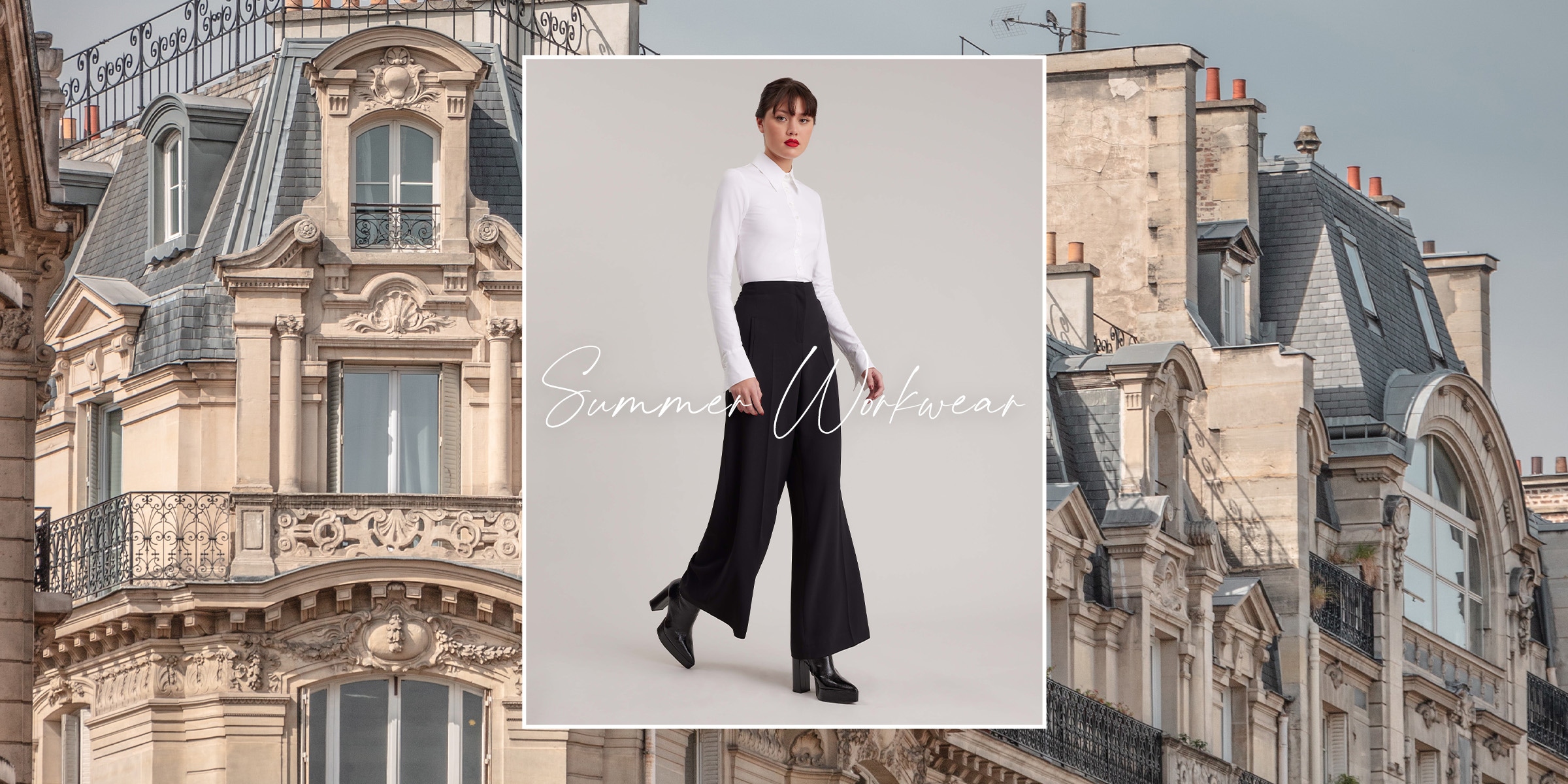 Explore our curated editorial of airy silhouettes and cool hues to keep your summer work wardrobe light and easy. 9-5 never looked so chic.