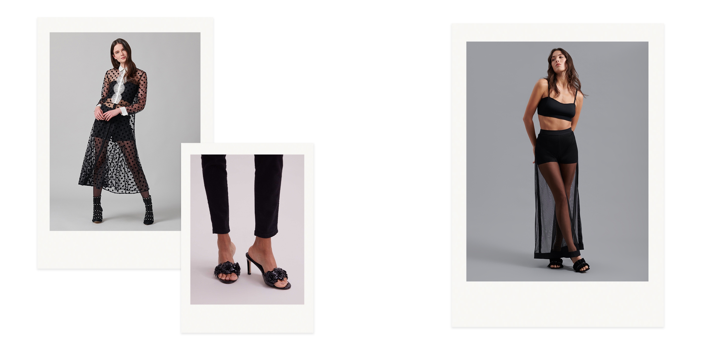Explore some of Anne's favorite silhouettes from the season, including: signature dresses, tailored jackets, timeless accessories, must-have bottoms and ruffled tops in our signature house colors of black and white.