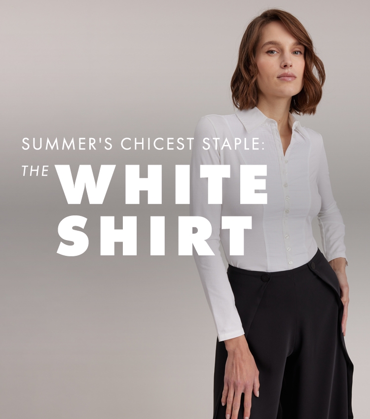  Whether you’re going for an elegant vibe or looking to kick it up a notch, the white shirt is the chicest staple. It can take you from beachside brunch to dinner date night, and everything in between.