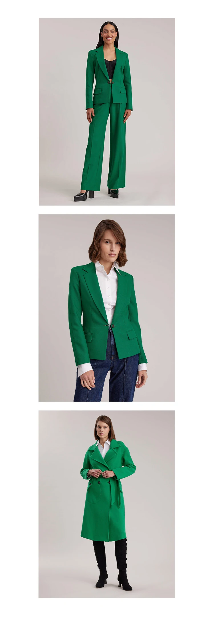 The new Pre-Fall 2023 Collection from Anne Fontaine features vibrant green colorways that illuminate the designer's affinity for the wild, untamed beauty of nature. Green represents an endless array of tonalities and hues, from lush forests to sun-soaked 