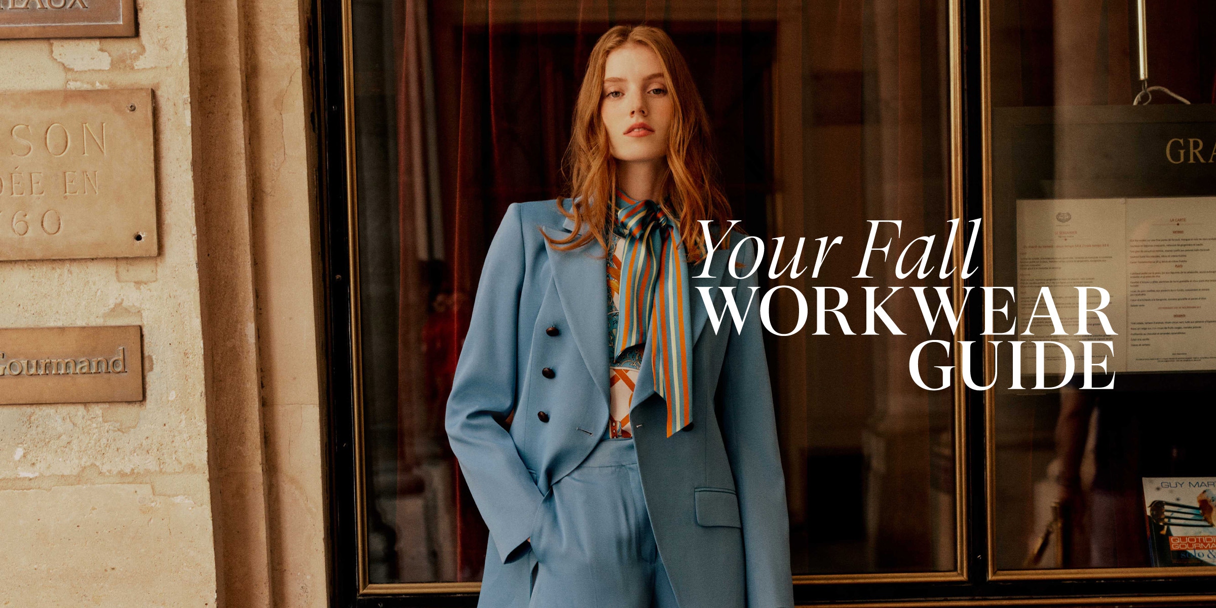  Elevate your workwear with a touch of Parisian charm this fall. Immerse yourself in our stunning collection of statement silhouettes that effortlessly blend timeless style and sophisticated flair, resulting in the ultimate professional ensemble. 