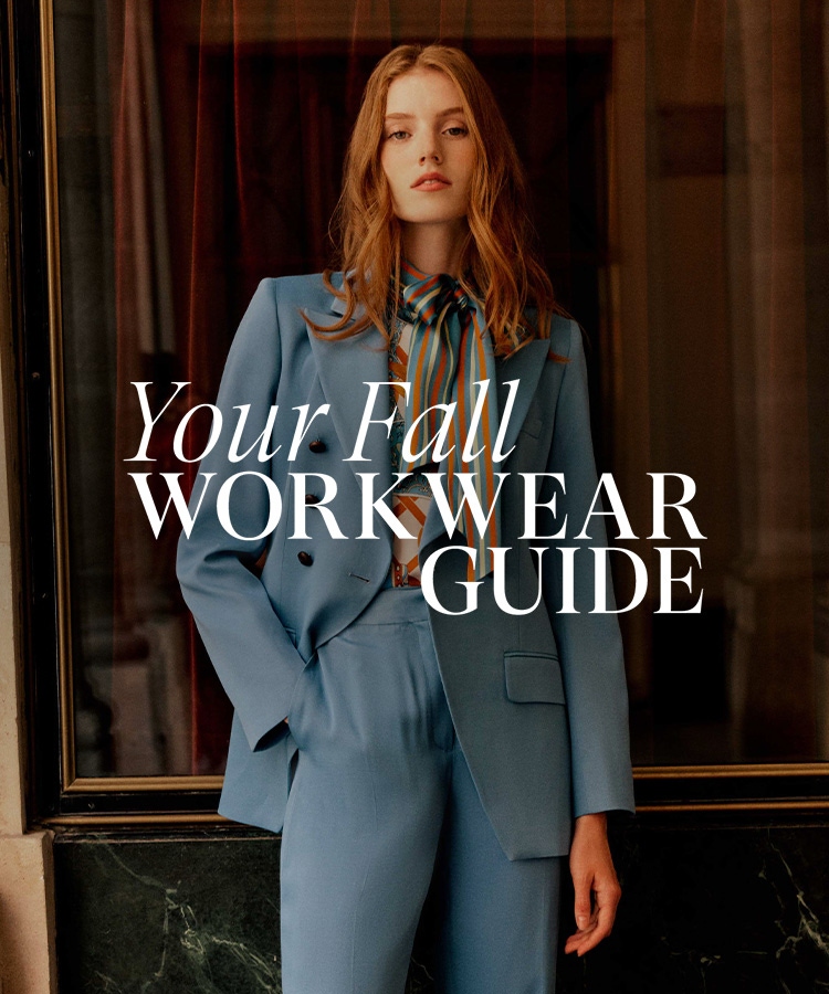  Elevate your workwear with a touch of Parisian charm this fall. Immerse yourself in our stunning collection of statement silhouettes that effortlessly blend timeless style and sophisticated flair, resulting in the ultimate professional ensemble. 