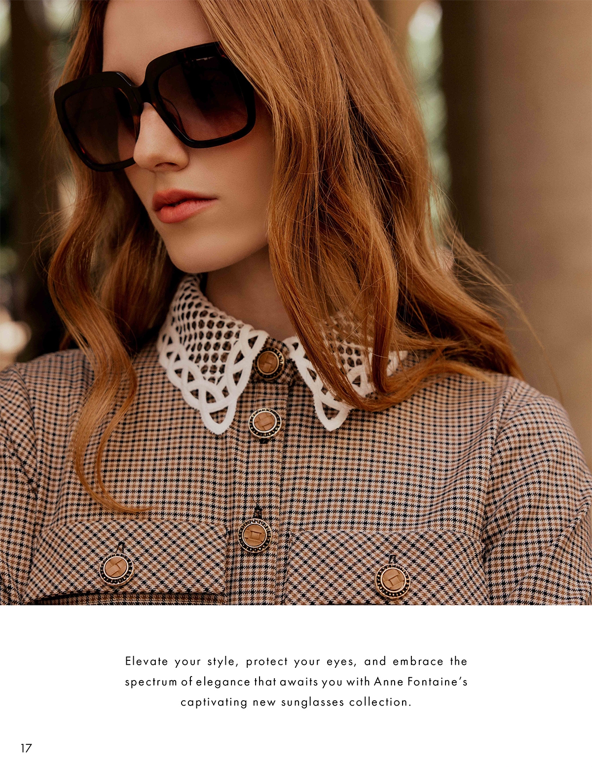 Discover the MELIORA Brown Tortoise Large Frame Shape Sunglasses from ANNE FONTAINE