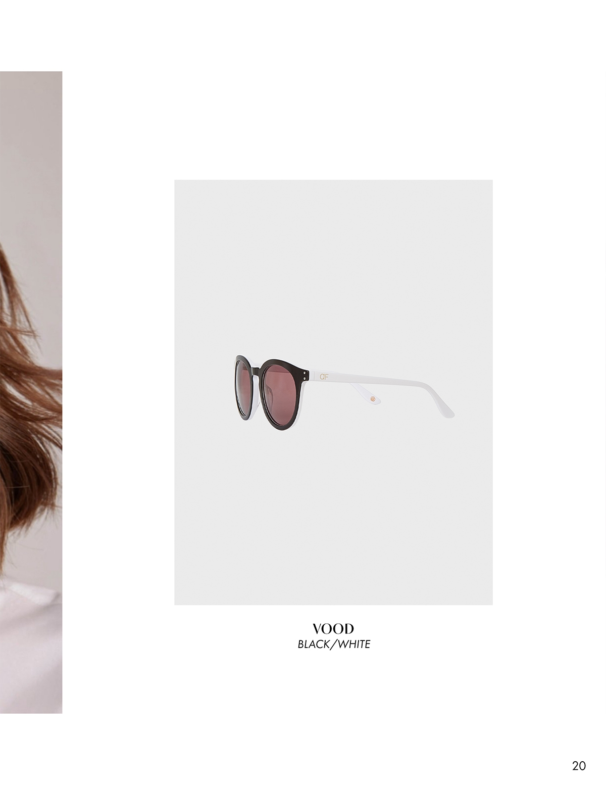 Discover the VOOD Wood-Style Signature Monochrome Sunglasses With AF Logo from ANNE FONTAINE