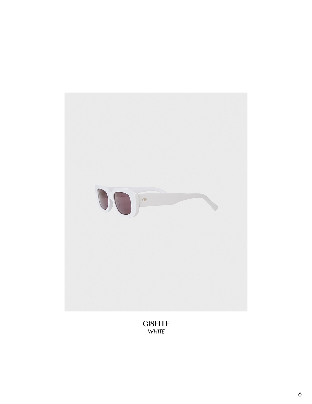 Discover the GISELLE White Retro Sunglasses from ANNE FONTAINE