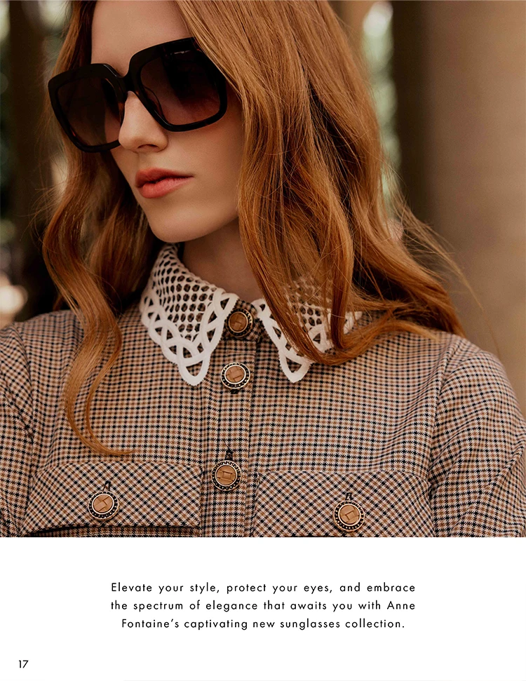 Discover the MELIORA Brown Tortoise Large Frame Shape Sunglasses from ANNE FONTAINE