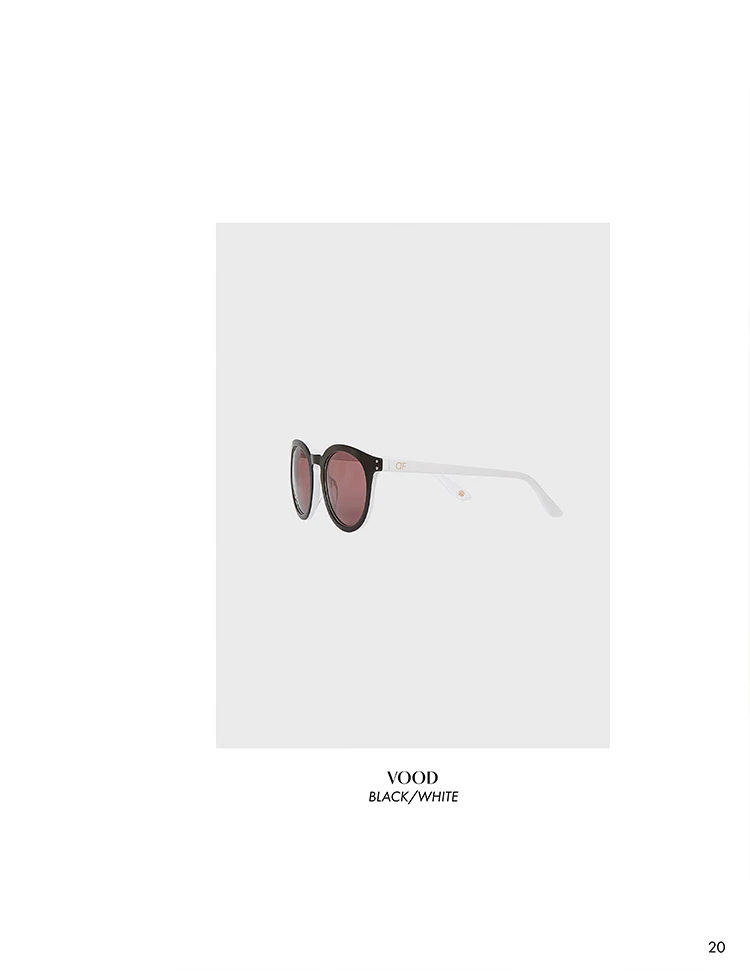 Discover the VOOD Wood-Style Signature Monochrome Sunglasses With AF Logo from ANNE FONTAINE