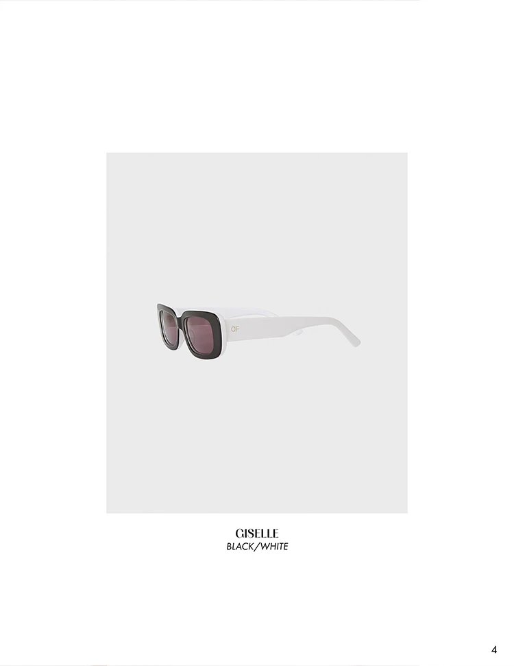 Discover the GISELLE Black and White Retro Frame Sunglasses from ANNE FONTAINE