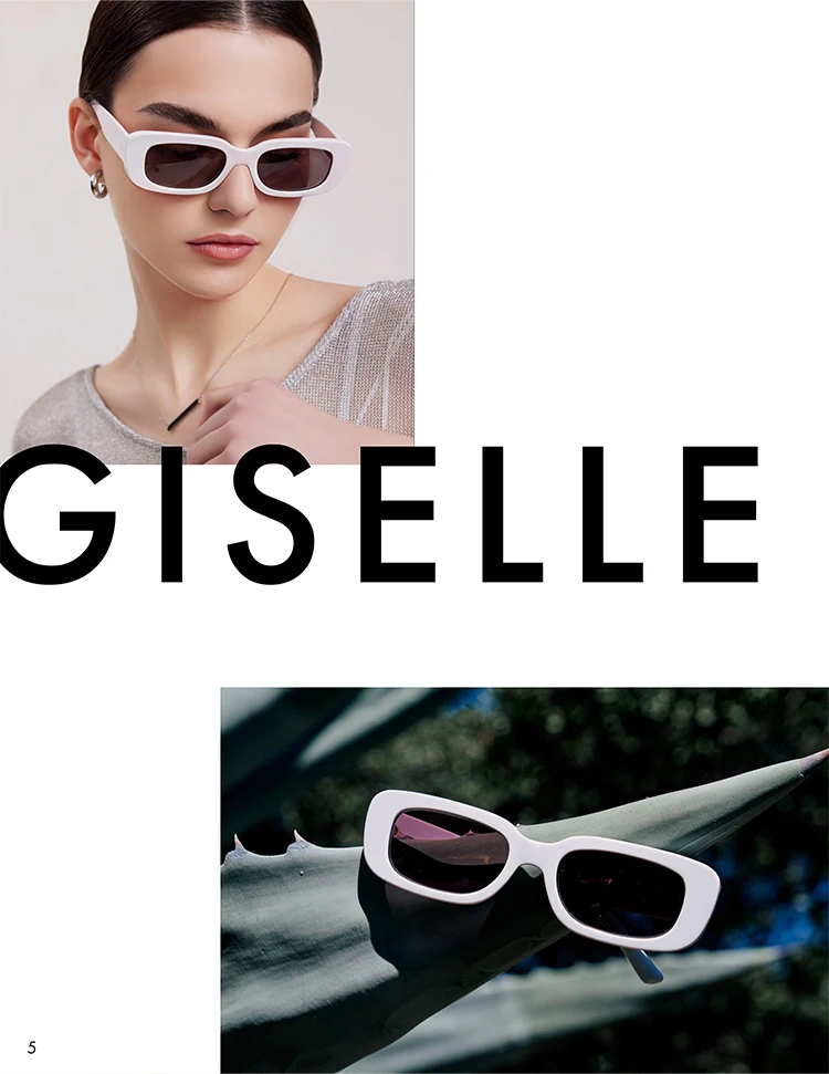 Discover the GISELLE White Retro Sunglasses from ANNE FONTAINE