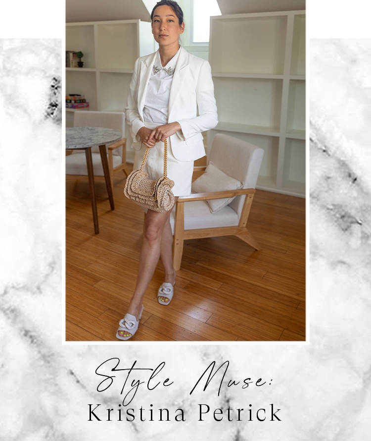 Anne Fontaine style ambassador - Kristina Petrick of Day In My Dreams showcases style featuring an arresting combination of elegance, creativity and modernity.  ‌  Explore Kristina's curated style edit featuring her favorites looks to usher you through th