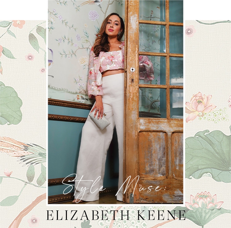 We're looking to Elizabeth Keene as our latest style muse, and we couldn't be more excited.  With her iconic allure, she exudes a timeless elegance that we can't get enough of—and we know you will feel the same way.