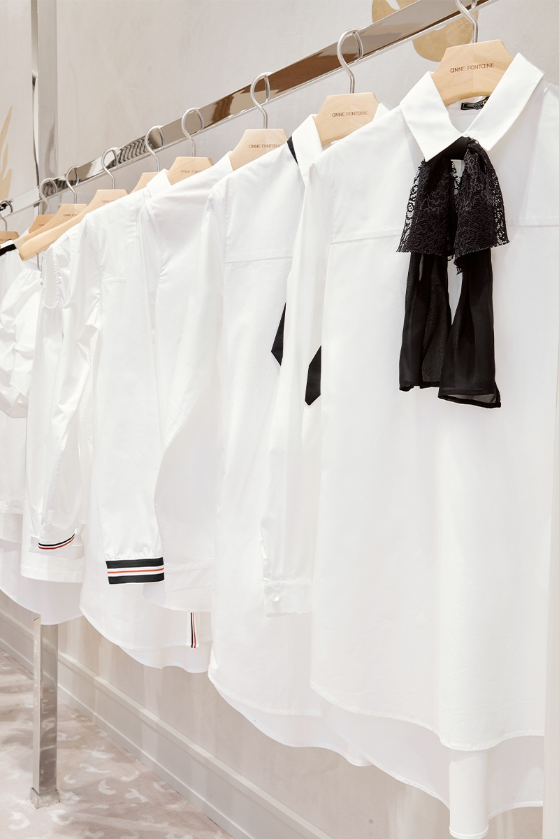 Anne Fontaine's iconic White Shirt is the quintessential piece for every woman's wardrobe. Whether standalone or paired with statement jewellery, our classic, tailored dress shirts and elegant blouses make any outfit.