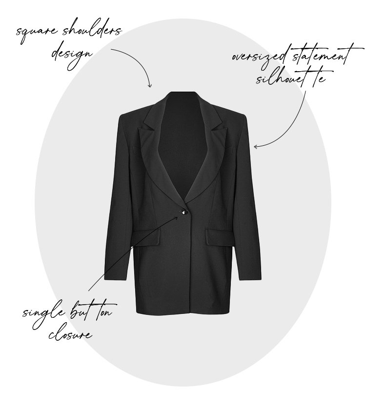 Discover the LARA Black Single Breasted Crepe Blazer With Flap Pockets