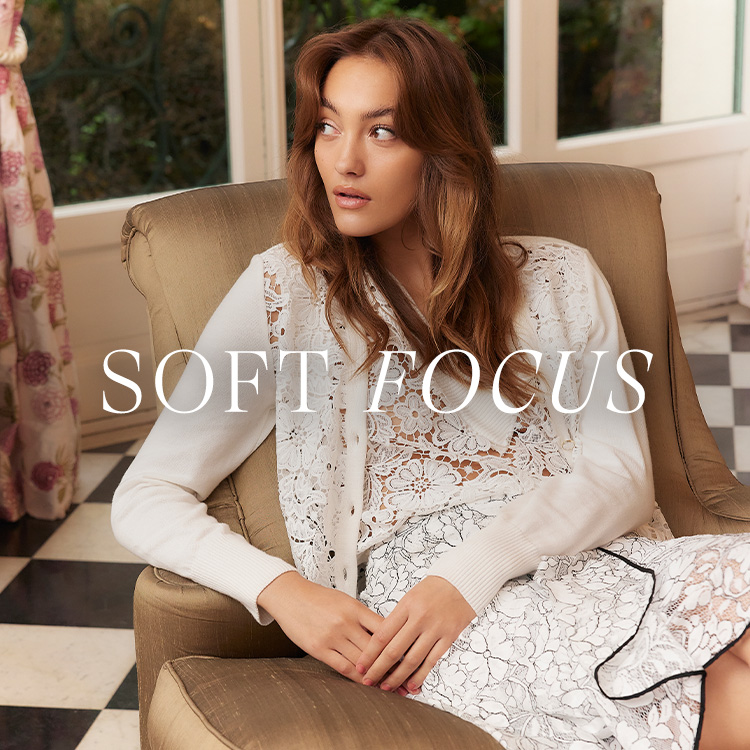 Fresh yet nostalgic, airy and soft. Lace and eyelet embroidery lends both lightness and structure to new signature silhouettes, featured in fresh white for spring.