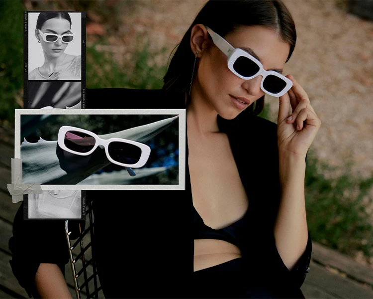 Discover the GISELLE white sunglasses from designer ANNE FONTAINE