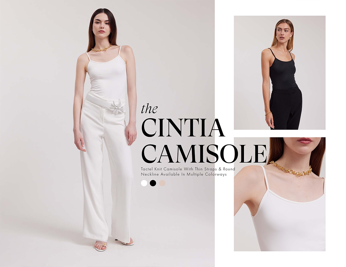 Discover the CINTIA White Tactel Knit Camisole With Thin Straps from designer ANNE FONTAINE