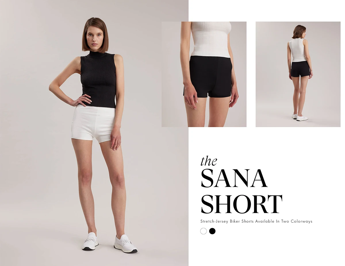 Discover the SANA Stretch White Jersey Biker Shorts from designer ANNE FONTAINE