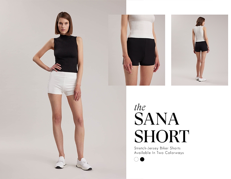 Discover the SANA Stretch White Jersey Biker Shorts from designer ANNE FONTAINE