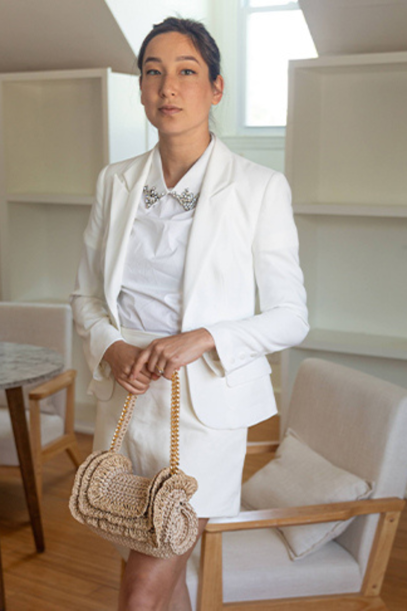 Anne Fontaine style ambassador - Kristina Petrick of Day In My Dreams showcases style featuring a strinking combination of elegance, creativity and modernity.