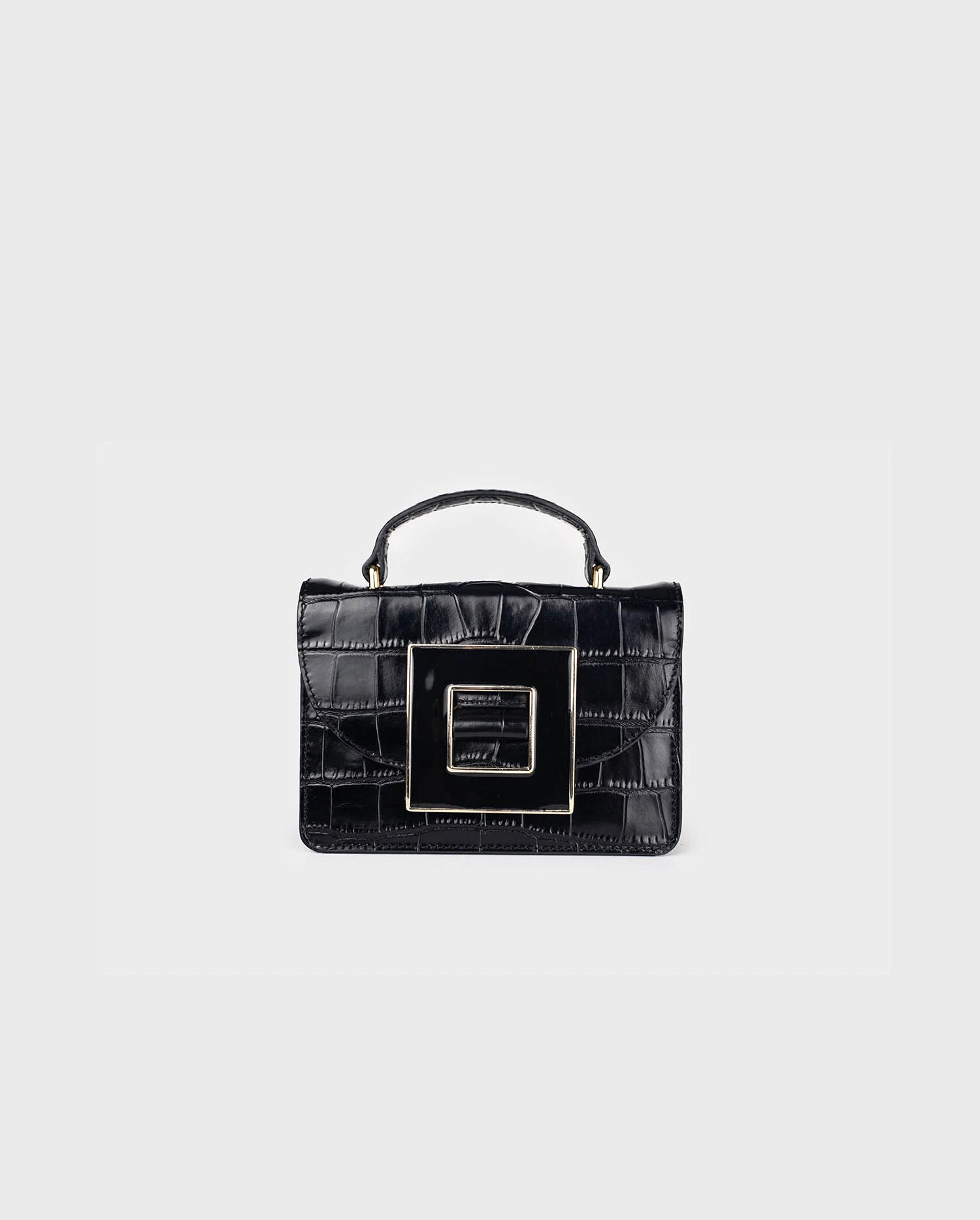 Discover the Berlioz Mini Croc-Embossed Patent Leather Handbag from designer ANNE FONTAINE