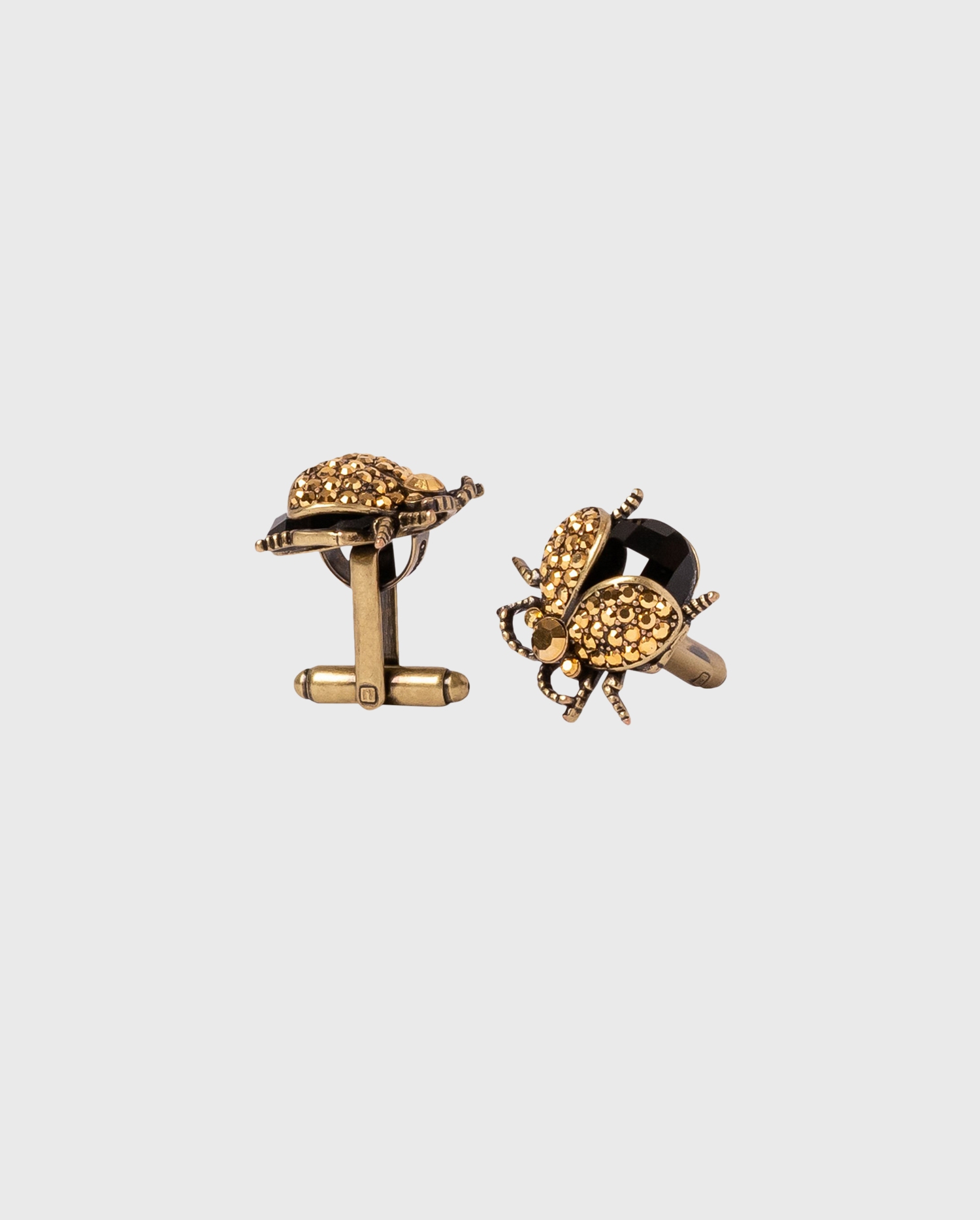 Explore the BRANDY - COL Ladybug cufflinks with rhinestones in an aged gold finish from ANNE FONTAINE