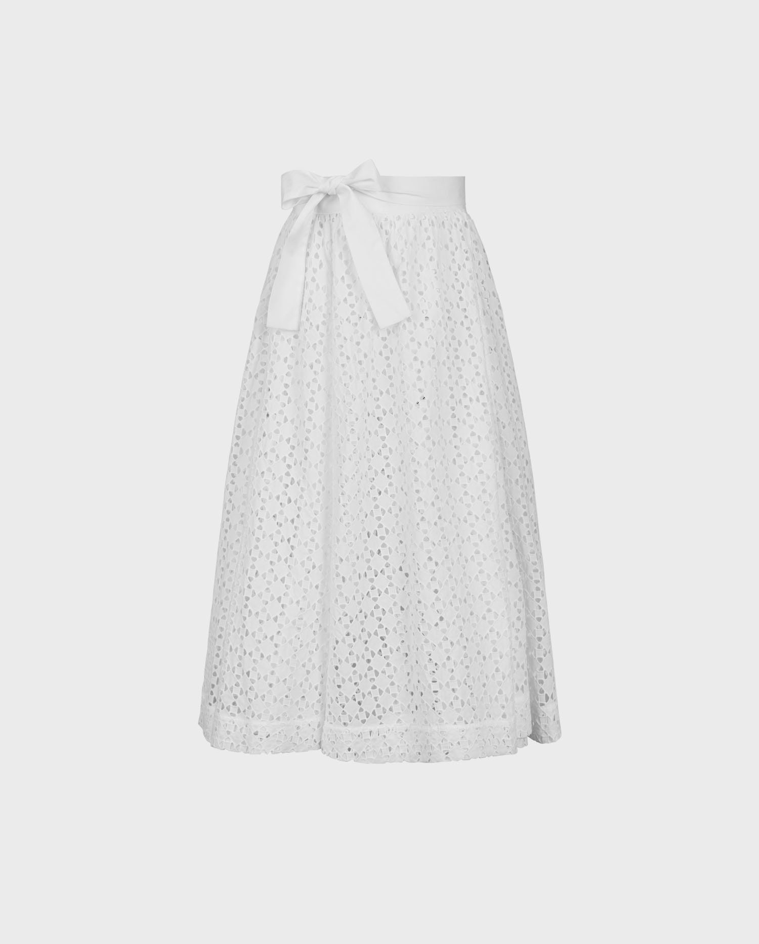 Shop the CAGLIARI white broderie anglaise wrap skirt from designer ANNE FONTAINE