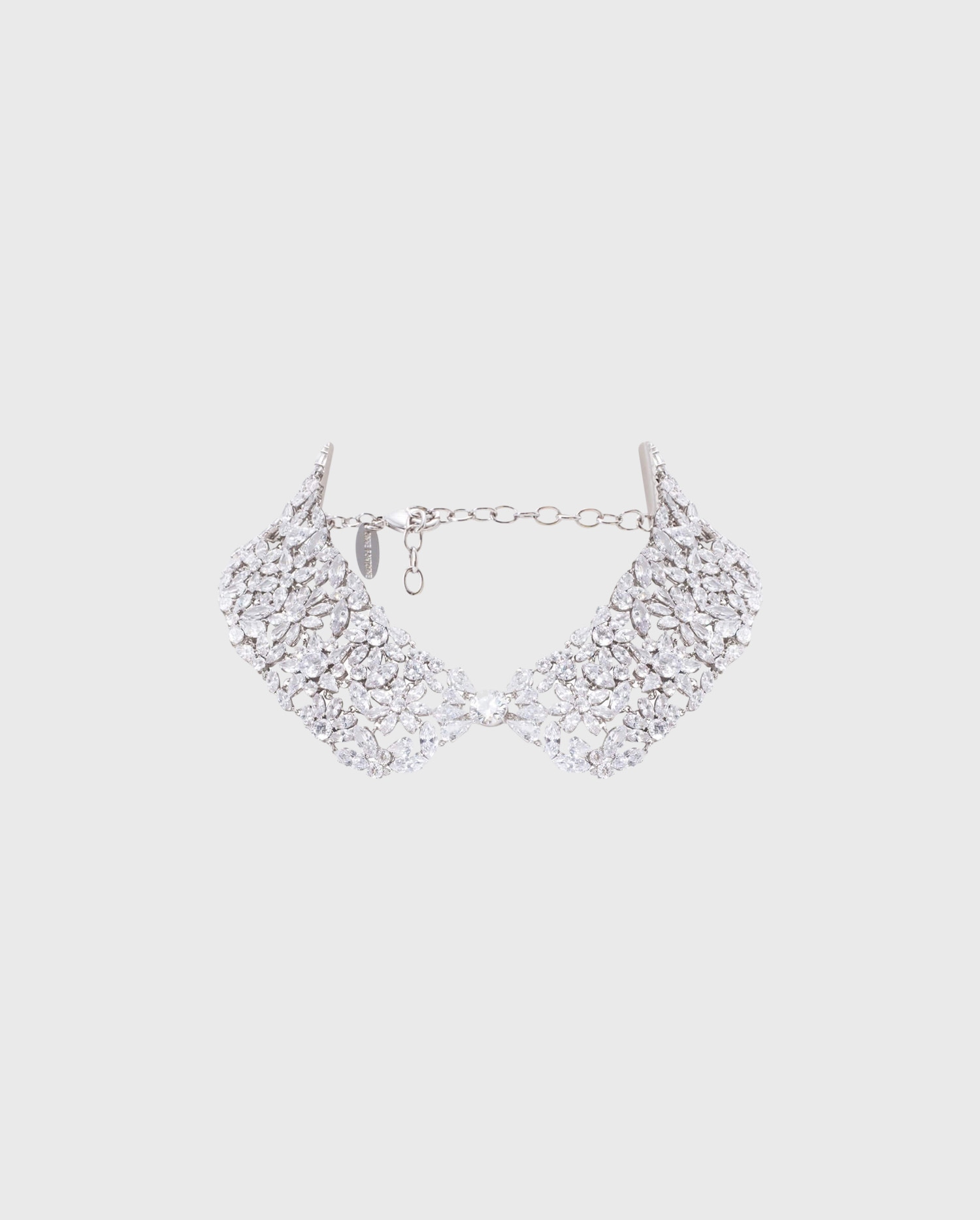 Shop the CAROLINA Silver collar adorned with multiple crystals from ANNE FONTAINE