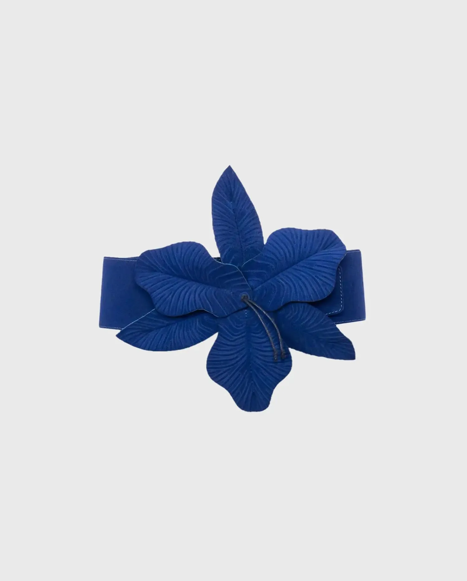 Discover the Carrie Wide Floral Belt in a Bright Blue from designer ANNE FONTAINE