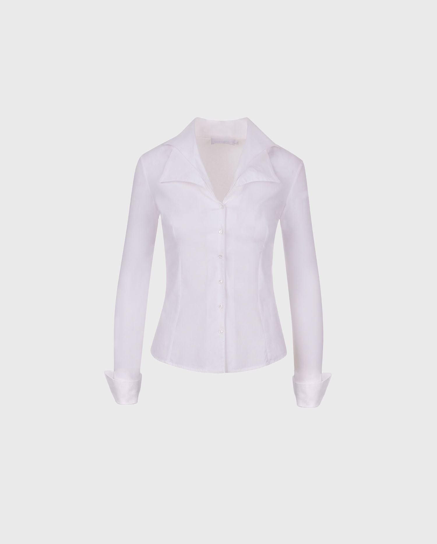 Discover the Christie White Long Sleeved Double Collared T-Blouse from designer Anne Fontaine