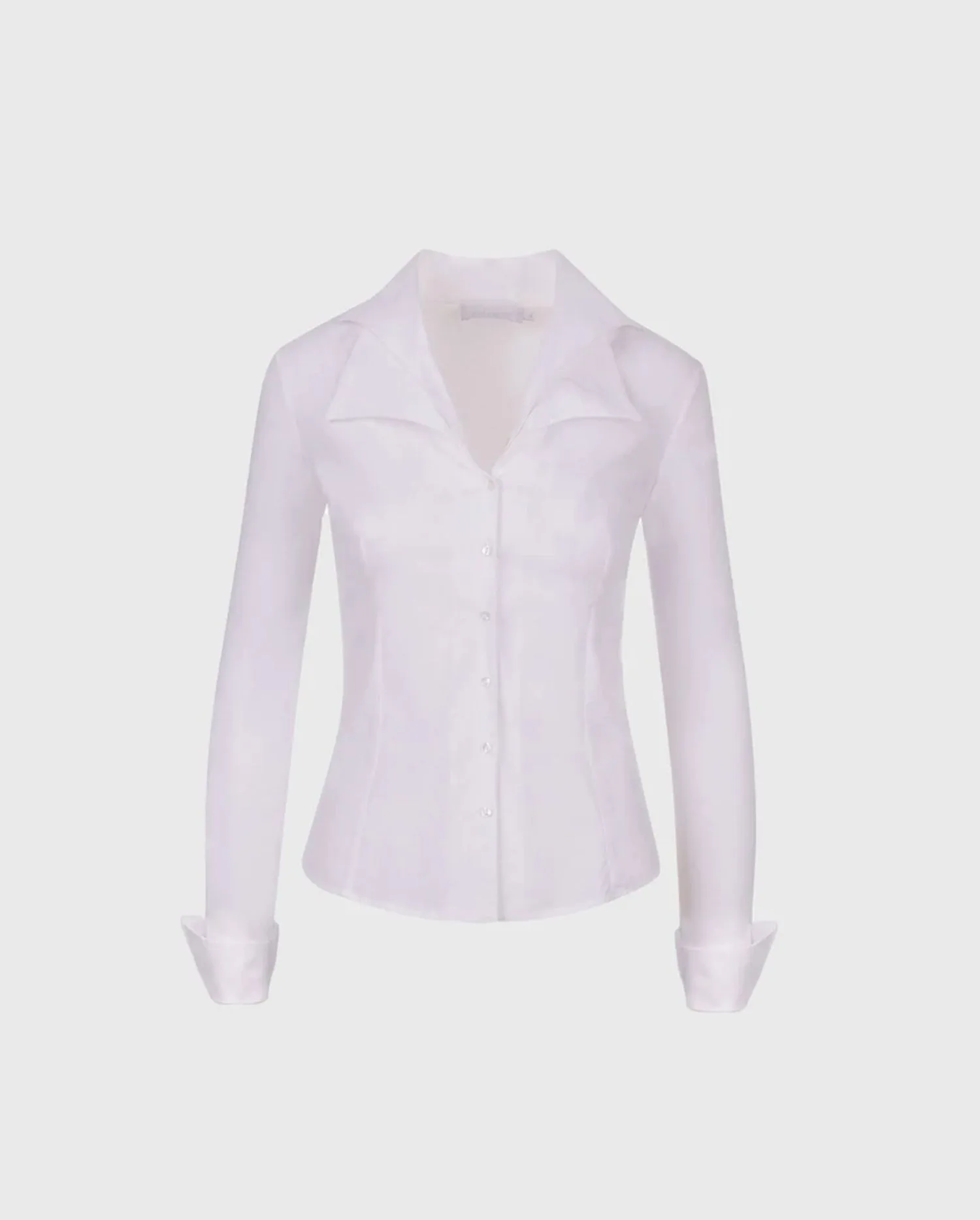 Discover the CHRISTIE White Double Collar Shirt Button Down With Long Sleeve by designer ANNE FONTAINE