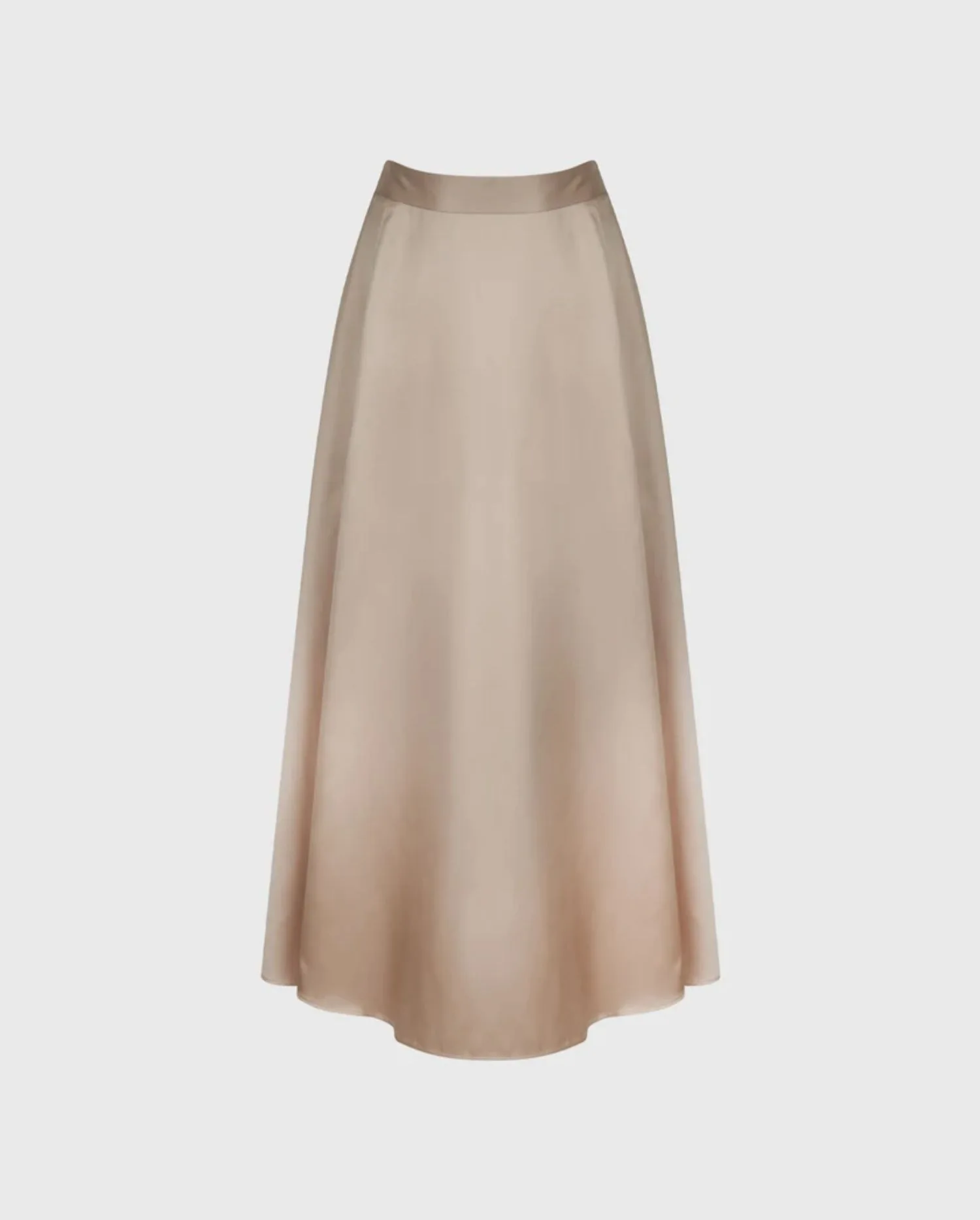 Discover the JOYCE Tapioca Satin Cocktail Skirt With Zippered High Slit by designer ANNE FONTAINE