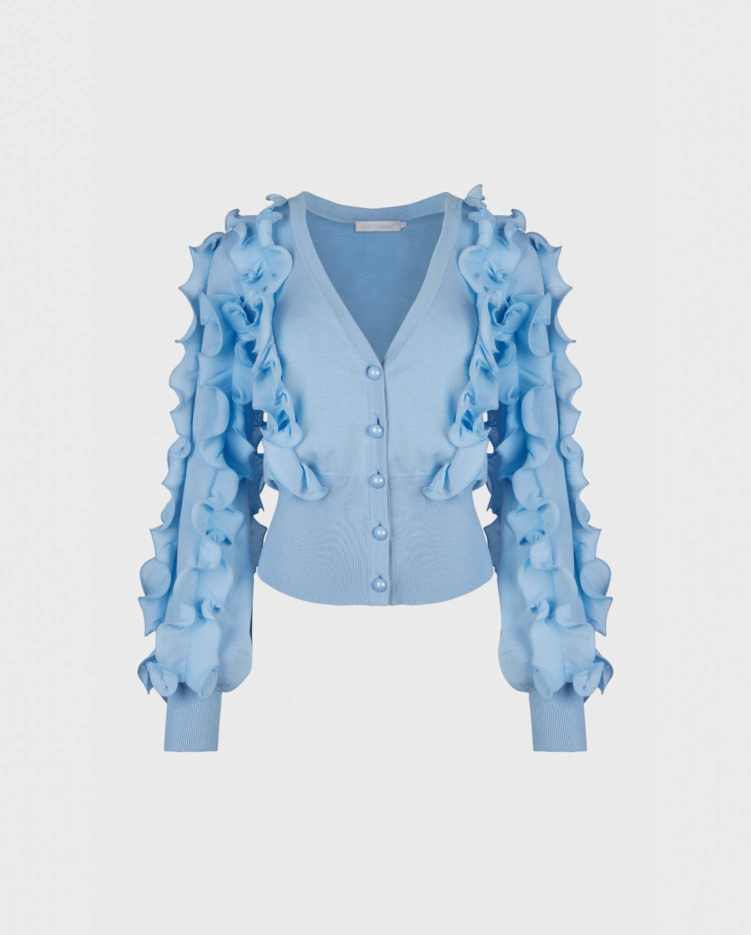 Shop the CILINE - RIVIERA statement ruffle cardigan from ANNE FONTAINE