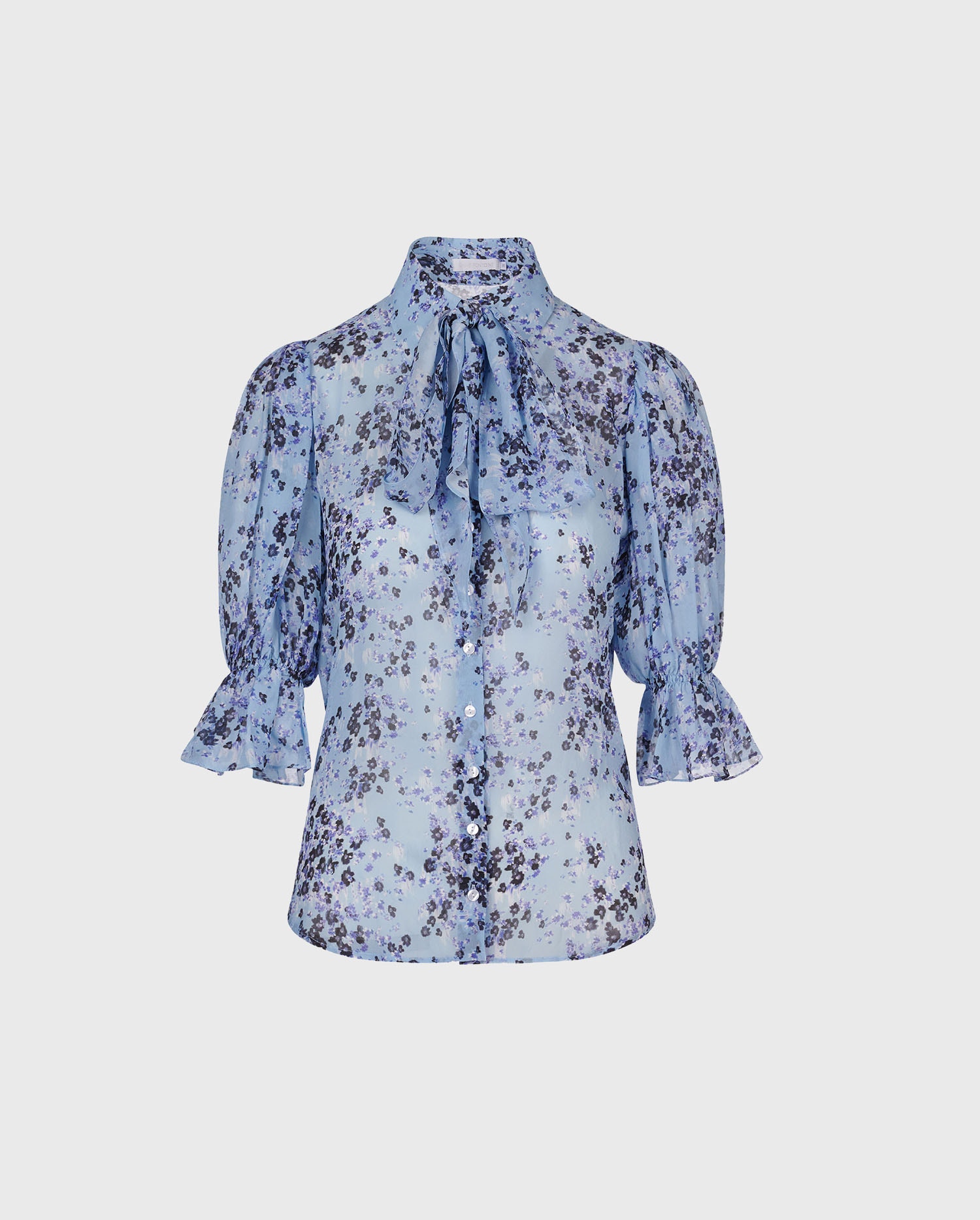 Discover the CORINE lightweight short sleeve abstract patterned floral shirt with removable necktie from ANNE FONTAINE