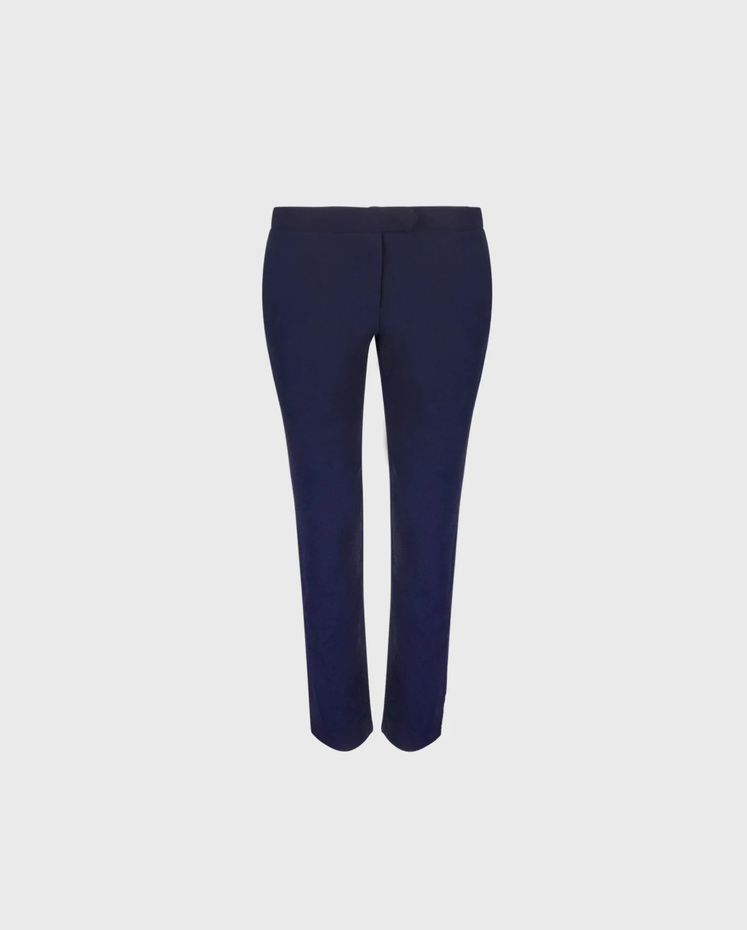 Discover the Falasca Dark Navy Crepe Straight Leg Pant from designer ANNE FONTAINE