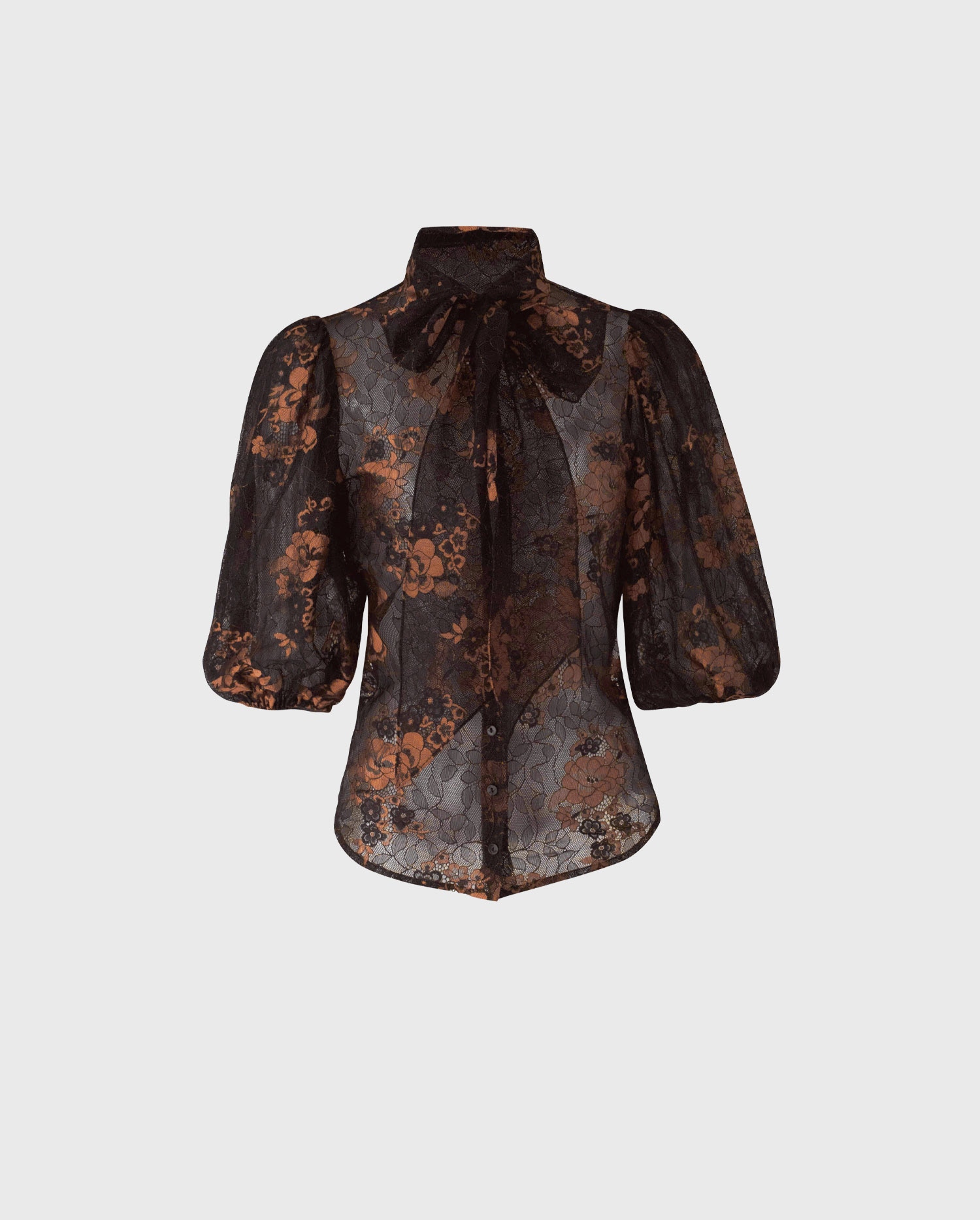 Explore the FESTIVAL Sheer lace shirt with removable necktie from ANNE FONTAINE