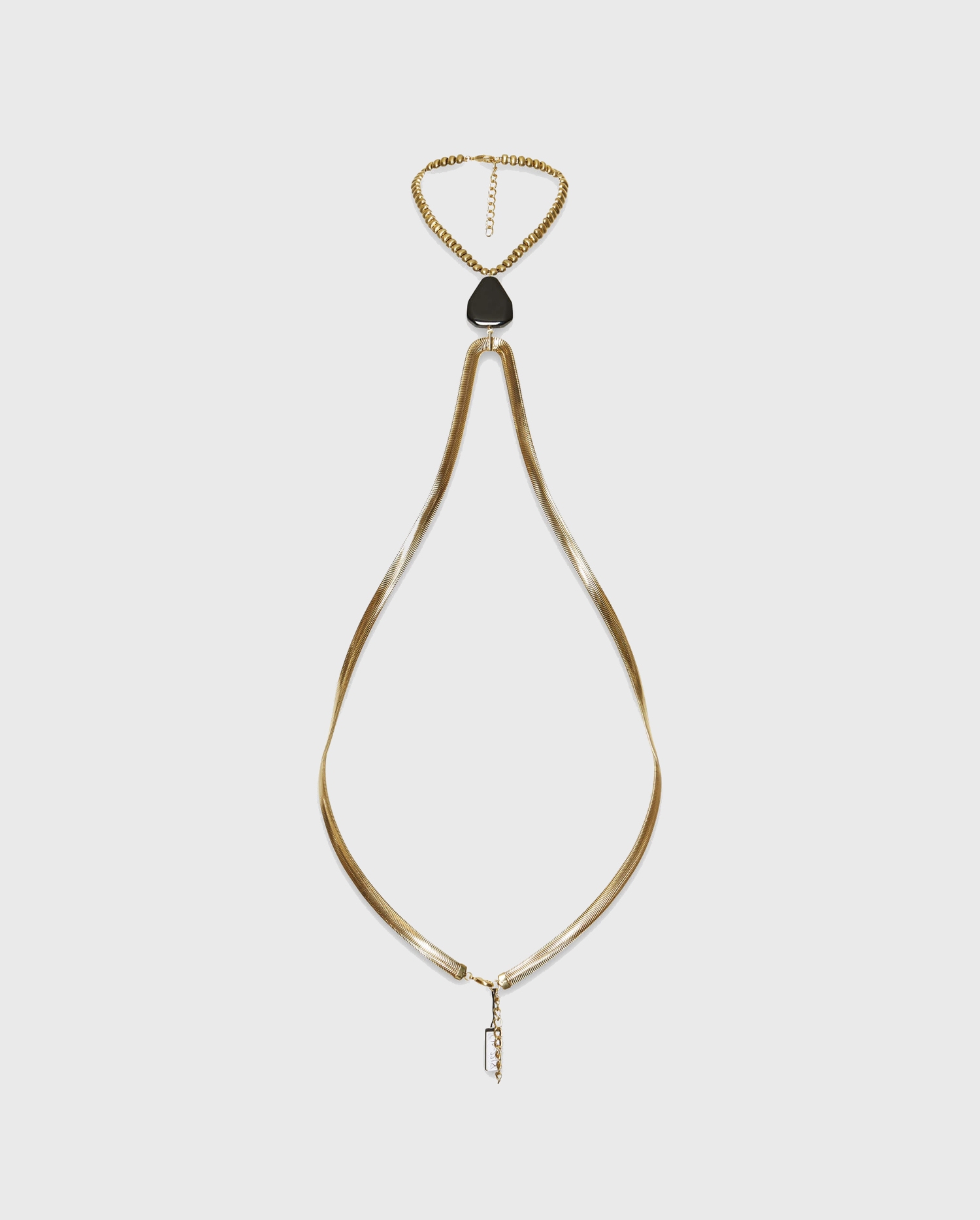 Shop the GIMS Gold body chain with agate stone from ANNE FONTAINE