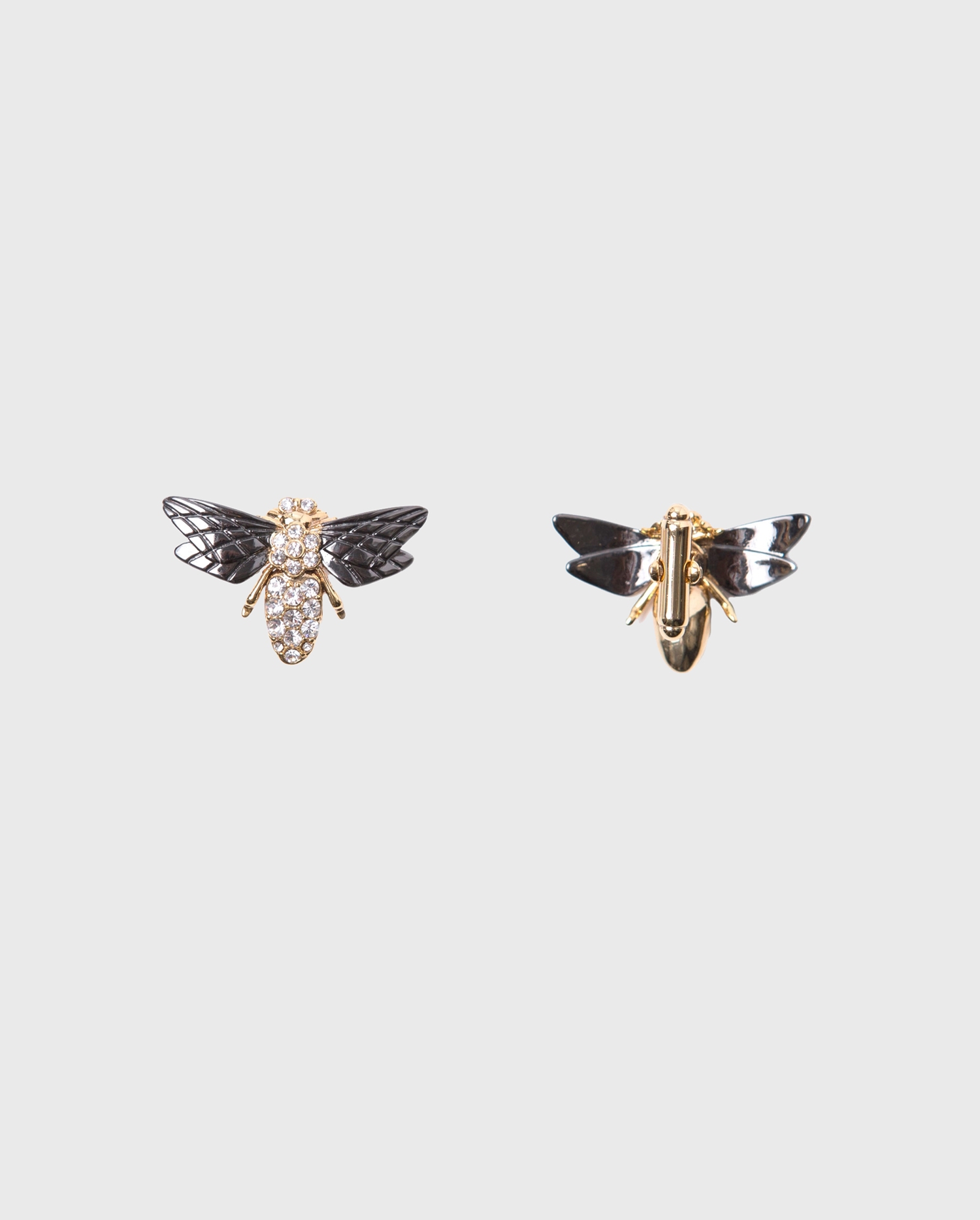 Shop the IRINA Bee-shaped rhinestone cufflinks with spread wings