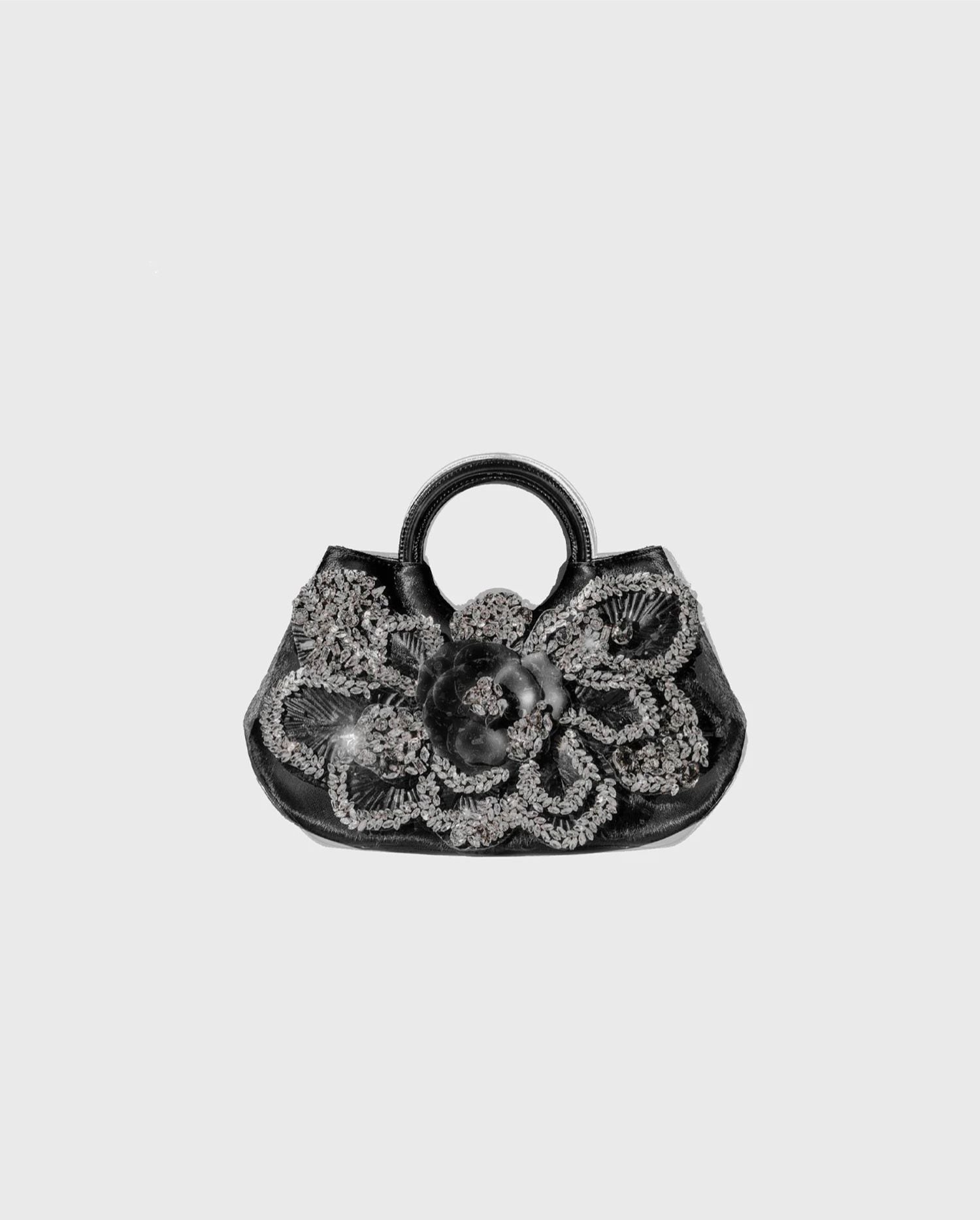 Discover the SCARLETT Signature Floral Handbag With Crystals from designer ANNE FONTAINE